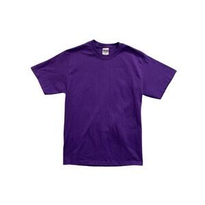 Medium Jerzees Mens Solid Purple Tshirt Short Sleeve Heavyweight Cotton